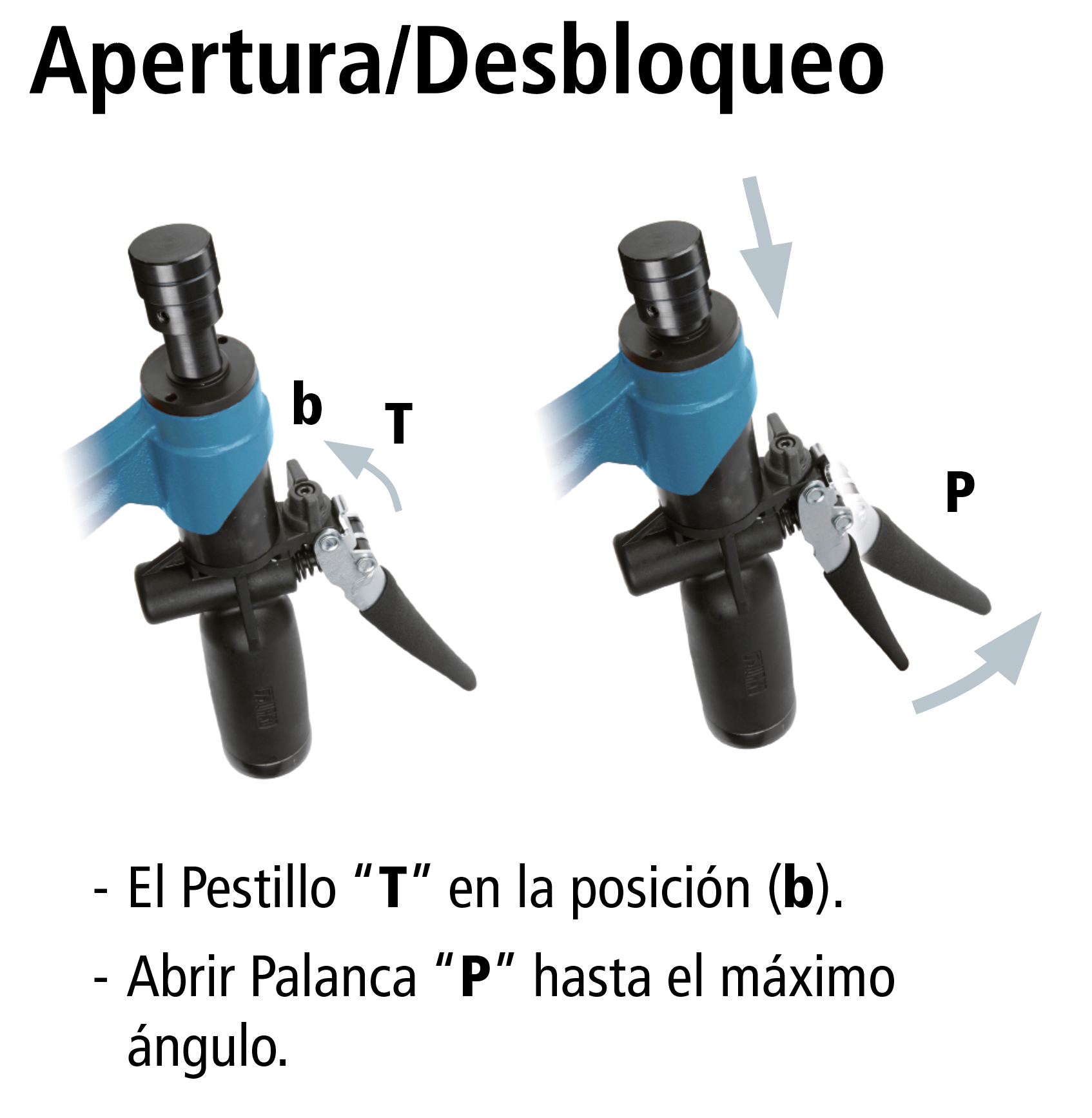 503-H2 Apriete Sargento Hidráulico Urko Llanta 35x8 mm. Alcance 130mm.